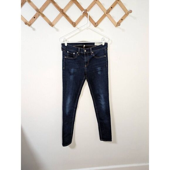 Rag & Bone Skinny Low/Mid Rise Dark Coventry Wash Denim Jeans - Size 29 - Picture 1 of 10